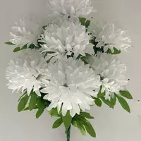 Штучні квіти оптом. Хризантема баран сік 7 ка біла