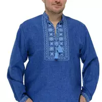 Чоловіча вишита сорочка Орнамент (блакитний)