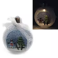 Ялинкова куля LED 3D картинка "Snow" 11х9,5х3,5см, 1шт/етик.