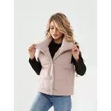 Жилетка коротка на кнопках  кольору пудра