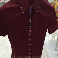 Стильная модная блузка Dishe цвет бордо
