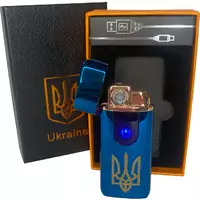 Електрична та газова запальничка Україна (з USB-зарядкою⚡️) HL-431 Blue-ice