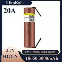 Акумулятор високострумовий 18650, LiitoKala HG2-N, 3000mah, з контактами під паяння, ОРИГІНАЛ