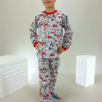 Пижама детская Гномики с начесом 38 Серая 45832811-2