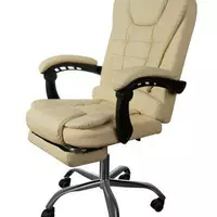 Комп'ютерне офісне крісло з еко шкіри Malatec 16225 кремовий