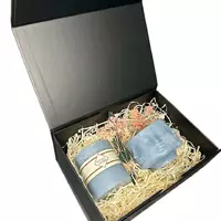 Подарочный набор свечей в коробке с бантом Черный
