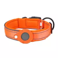 Ошейник для собак из плотного нейлона под трекер  S 30-36 см Оранжевый