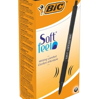 Набор шариковых ручек BIC Soft Feel Clic Grip Чёрный 1 мм 12 шт (70330914360)