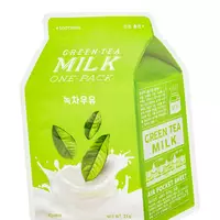 Тканевая маска с экстрактом зеленого чая Apieu Green Tea Milk One-Pack, 21 мл (8806185780278)