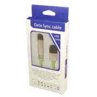 Кабель для телефона Data Sync Cable 2 в1 (розовый,белый,голубой,черный)