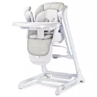 Кресло-качалка + стульчик для кормления Caretero INDIGO Light Grey