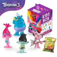 Тролли Trolls 3 Свитбокс Sweet box kids box Кидсбокс мармелад жевательный с игрушкой в коробочке