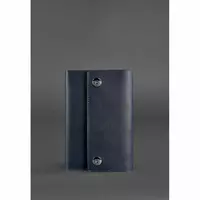 Кожаный блокнот (Софт-бук) 5.0 темно-синий