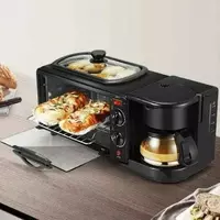 Электрическая печь для выпечки с кофеваркой и сковородой 3в1 RAF 1050 Вт МНОГОФУНКЦИОНАЛЬНАЯ